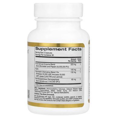California Gold Nutrition Proteolytic Enzymes 90 капсул Ензими