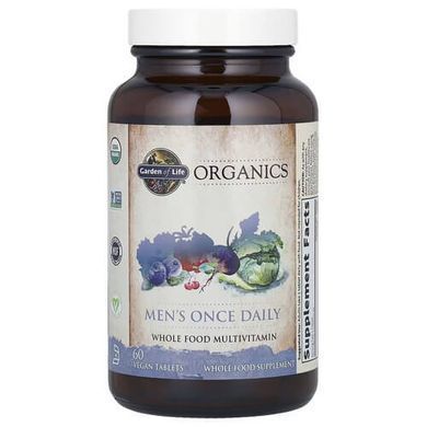 Garden of Life Organics Men's Once Daily 60 вегетарианских таблеток Витамины для мужчин