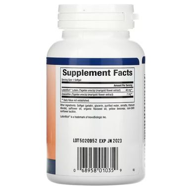 Natural Factors Lutein 40 mg 60 капсул Лютеїн