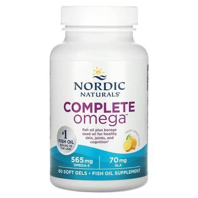 Nordic Naturals Complete Omega 565 mg 60 рідких капсул Омега 3-6-9