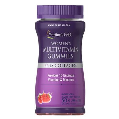 Puritan's Pride Women's Multivitamin Gummies Plus Collagen 50 цукерок Вітаміни для жінок