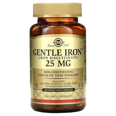 Solgar Gentle Iron 25 mg 180 капс. Железо