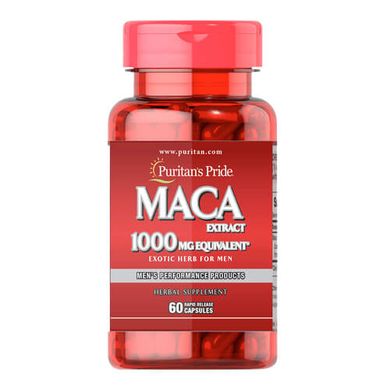 Puritan's Pride Maca 1000 mg Exotic Herb for Men 60 капсул Мака