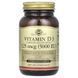 Solgar Vitamin D3 125 mcg (5000 IU) 120 рослинних капсул