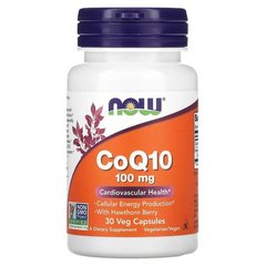 NOW COQ10 100 mg 30 капсул Коензим Q-10