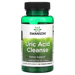 Swanson Uric Acid Cleanse 60 капсул Здоров'я сечовивідних шляхів