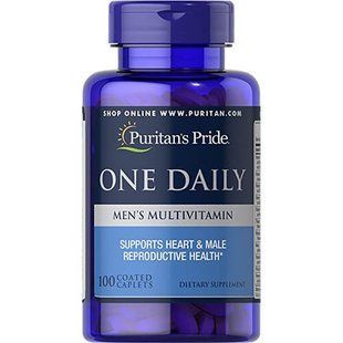 Puritan's Pride One Daily Men&rsquo;s Multivitamin 100 tab (Помнутая банка) Витамины для мужчин