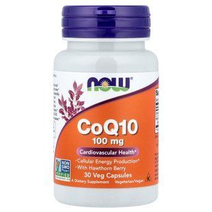 NOW Co Q10 100 mg 30 softgels Коэнзим Q-10