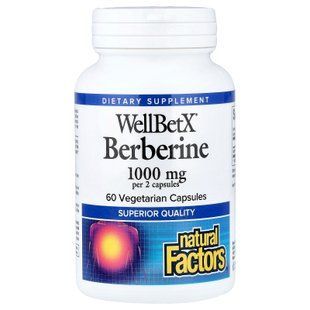 Natural Factors WellBetX Berberine 500 mg 60 caps Берберин