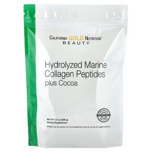 California Gold Nutrition Hydrolyzed Marine Collagen Peptides with Cocoa 206 g Коллаген