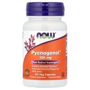 NOW Pycnogenol 100 mg 60 вегетаріанських капсул Інші екстракти