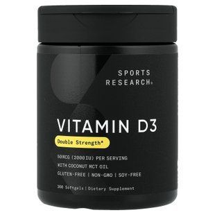 Sports Research Vitamin D3 50 mcg (2,000 IU) 360 рідких капсул Вітамін D