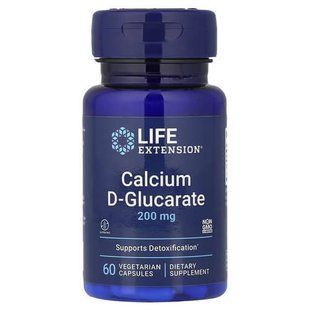 Life Extension Calcium D-Glucarate 200 mg 60 рослинних капсул Кальцій