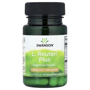 Swanson L. Reuteri Plus 30 рослинних капсул EMBO&reg; Пробіотики та пребіотики