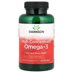 Swanson Omega-3 High Concentrate 120 Mini Softgels Омега-3