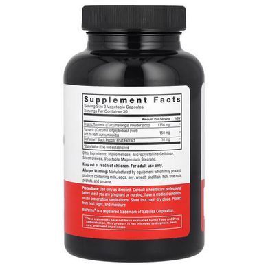 Force Factor Turmeric Curcumin with BioPerine 90 рослинних капсул Куркума та Куркумін