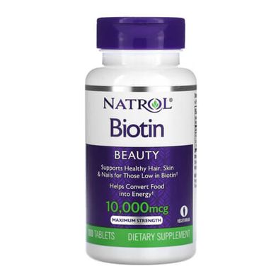 Natrol Biotin 10 000 мкг 100 таб Биотин (B-7)