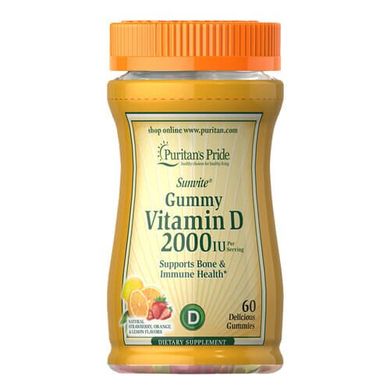 Puritan's Pride Vitamin D3 2000 IU 60 жувальних цукерок Вітамін D