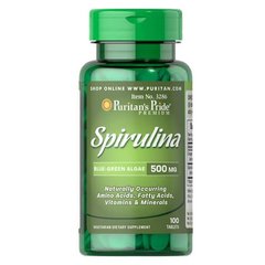 Puritan's Pride Spirulina 500 mg 100 таб