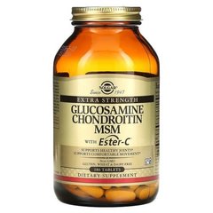 Solgar Glucosamine Chondroitin MSM with Ester-C 180 таблеток Глюкозамін і хондроїтін