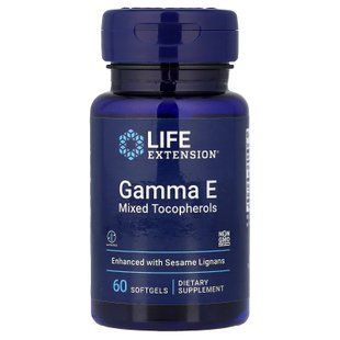 Life Extension Gamma E Mixed Tocopherols 60 Softgels Витамин Е