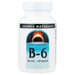 Source Naturals B-6 500 mg 100 tab Пиридоксин (B-6)