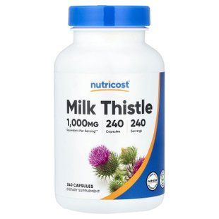 Nutricost Milk Thistle 1,000 mg 240 капсул Розторопша (Силімарин)