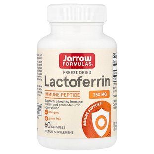 Jarrow Formulas Lactoferrin Freeze Dried 250 mg 60 капс. Молозиво (Colostrum) и Лактоферрин
