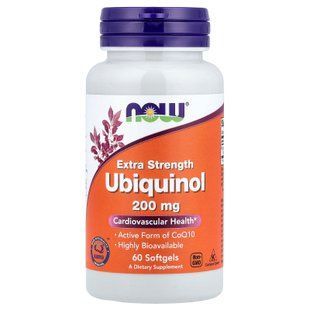 NOW Ubiquinol 200 mg 60 softgels Убихинол