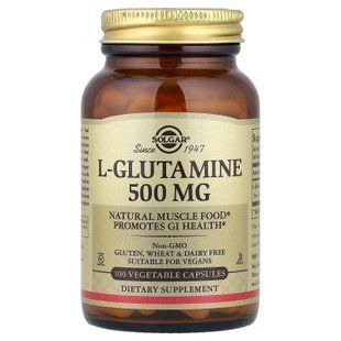 Solgar L-Glutamine 500 mg 100 растительных капсул Глютамин