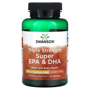 Swanson Triple Strength Super EPA & DHA 900 mg 60 Softgels Омега-3