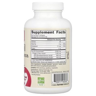 Jarrow Formulas Fish Oil EPA-DHA Balance 120 softgels Омега-3