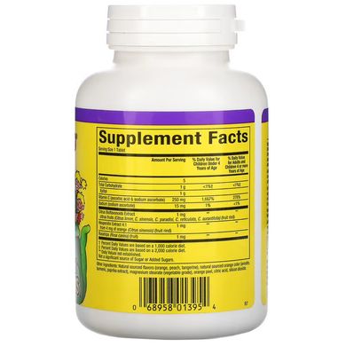 Natural Factors Chewable Vitamin C 250 mg 90 жувальних таблеток Вітамін С для дітей