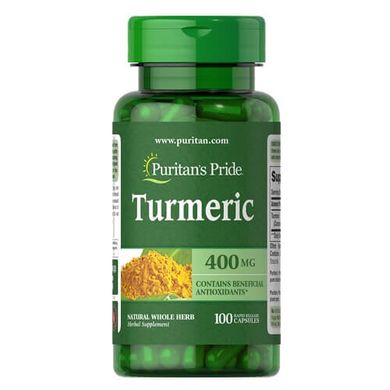 Puritan's Pride Turmeric 400 mg 100 капсул Куркума и Куркумин