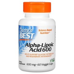 Doctor's Best Alpha-Lipoic Acid 600 mg 60 капсул Альфа-ліпоєва кислота