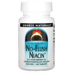 Source Naturals No-Flush Niacin 500 mg 60 табл. Ниацин (B-3)