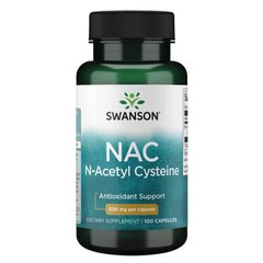 Swanson NAC N-Acetyl Cysteine 100 капсул
