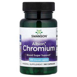 Swanson Albion Chromium 200 mcg 180 капсул Хром