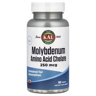 KAL Molybdenum Amino Acid Chelate 250 mcg 100 Tablets Другие минералы