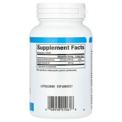 Natural Factors Vitamin D3 125 mcg (5,000 IU) 240 капсул Вітамін D