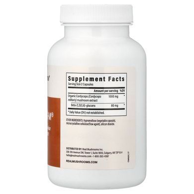 Real Mushrooms Cordycep-M&trade; 120 капсул Гриби