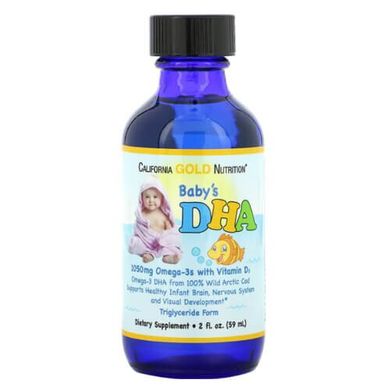 California Gold Nutrition Baby's DHA Omega-3 with Vitamin D3 59 мл Омега-3