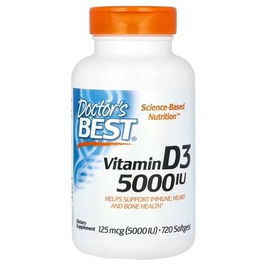 Doctor's Best Vitamin D3 125 mcg 5000 IU 720 капс. Витамин D