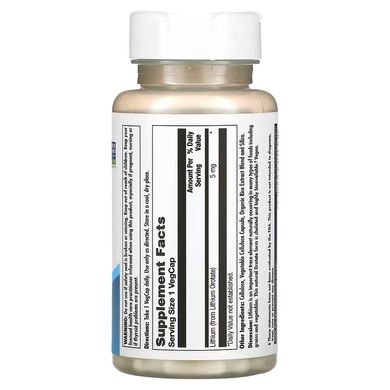 KAL Lithium Orotate 5 mg 60 рослинних капсул Інші мінерали