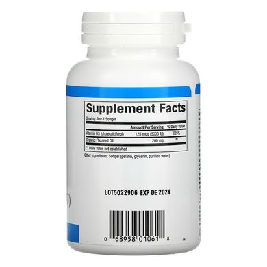 Natural Factors Vitamin D3 125 mcg (5,000 IU) 240 капс. Витамин D