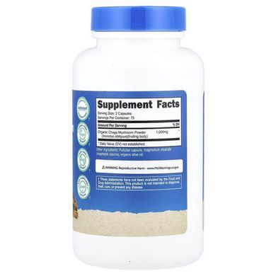 Nutricost Chaga Mushroom 150 капсул Чага (Chaga)
