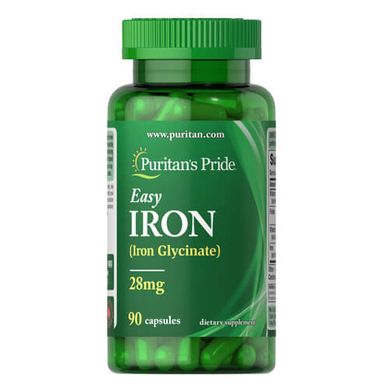 Puritan's Pride Easy Iron 28 mg 90 капсул Железо