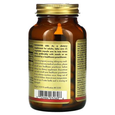 Solgar Vitamin C 500 мг 100 капсул Вітамін С