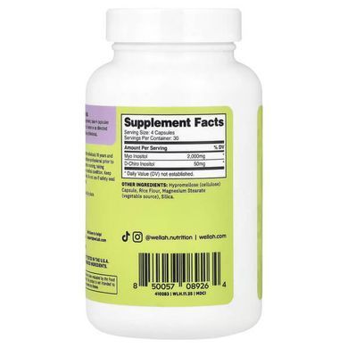 Wellah Myo + D-Chiro Inositol 120 Capsules Инозитол (B-8)