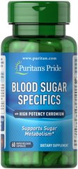Puritan's Pride Blood Sugar Specifics 60 капсул Універсальні